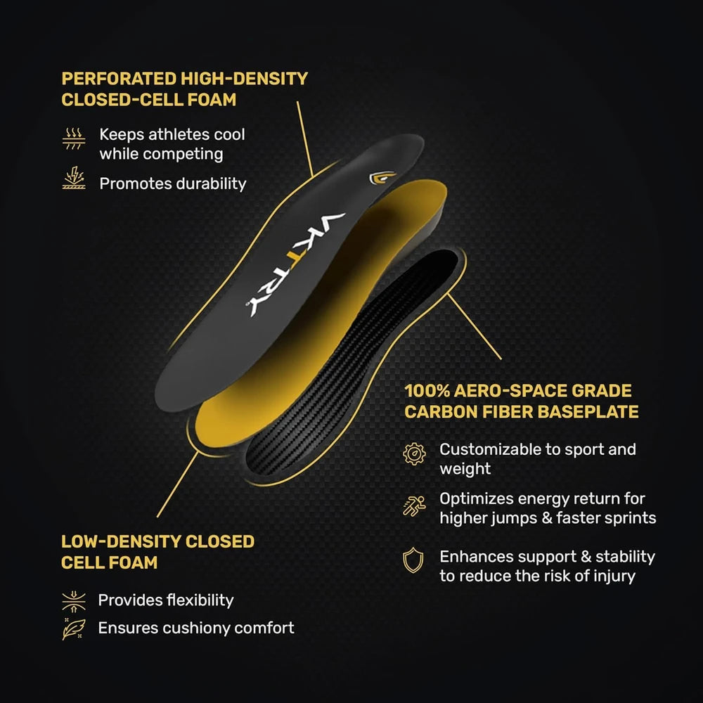 VKTRY Gold Carbon Fiber Insoles