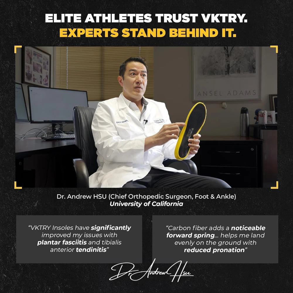 VKTRY Gold Carbon Fiber Insoles