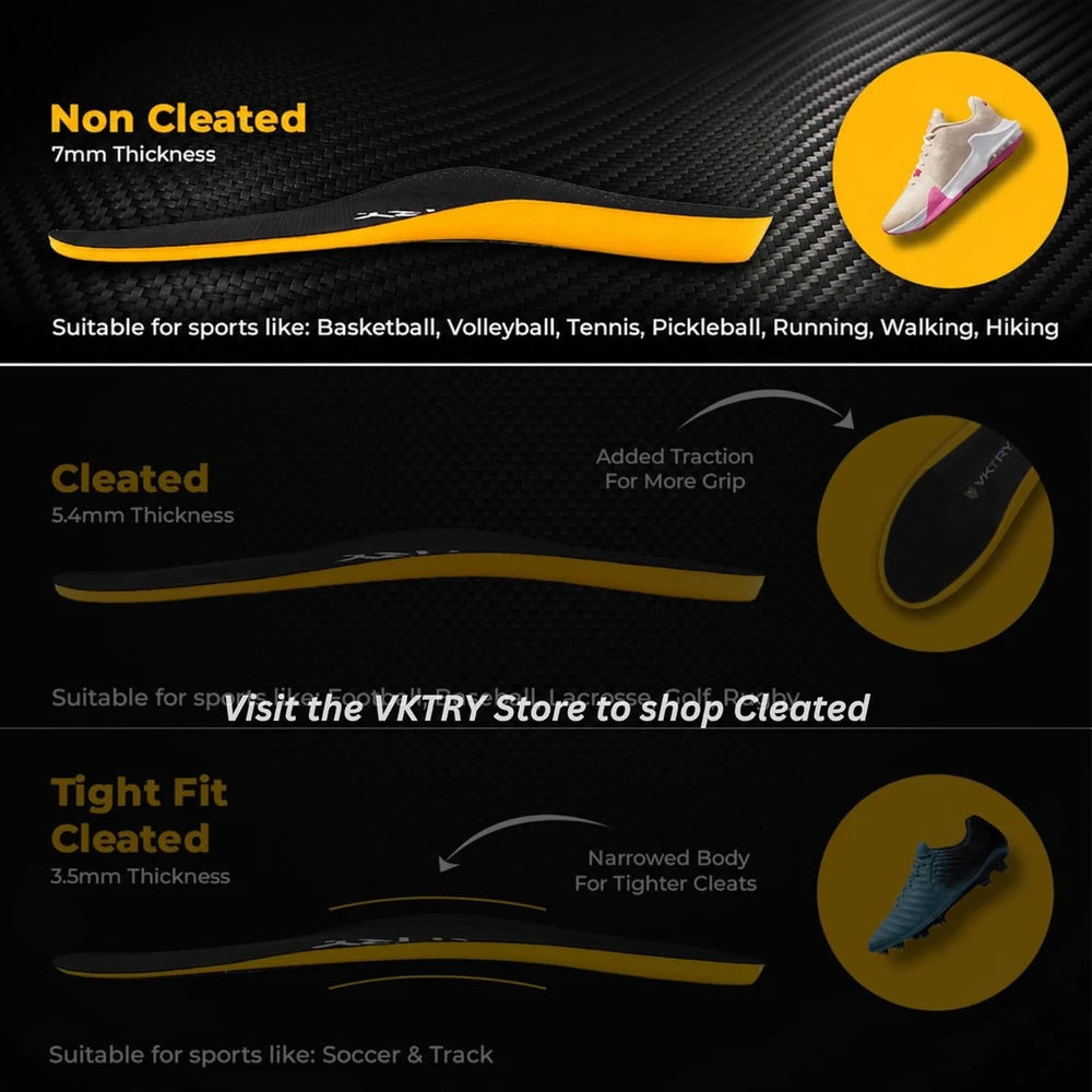 VKTRY Gold Carbon Fiber Insoles