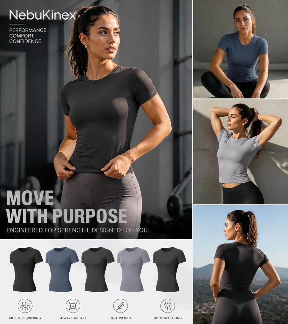 Nebukinex Compression Yoga T-Shirts